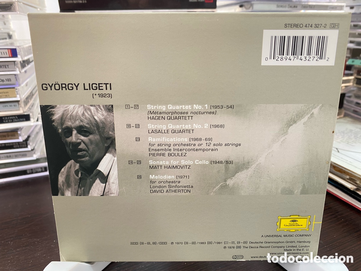 CDs de m&uacute;sica: Ligeti - String Quartets Nos. 1 & 2 / Ramifications (CD) - Foto 2