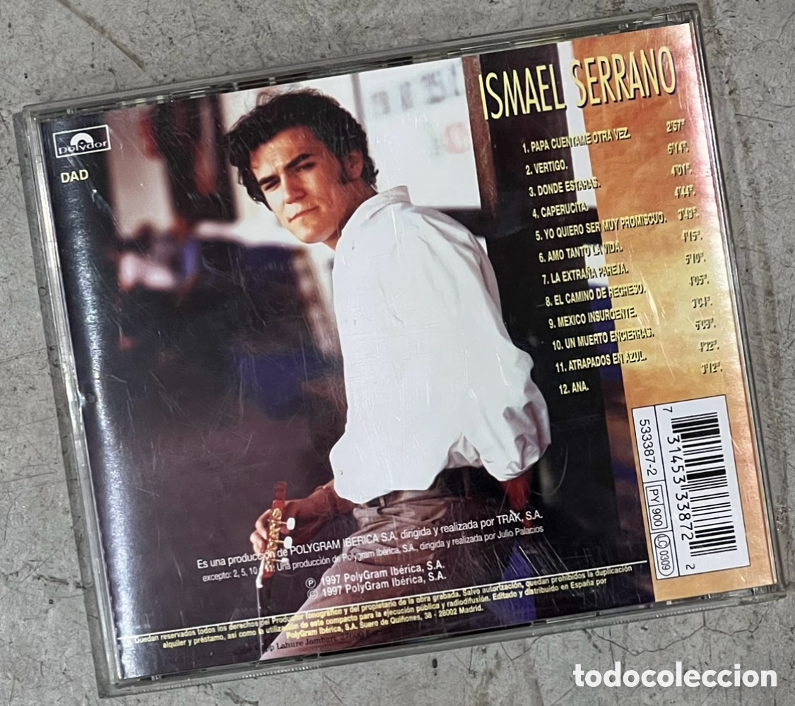 CDs de m&uacute;sica: CD. Ismael Serrano. &ldquo;Atrapados en azul. 1997. - Foto 2