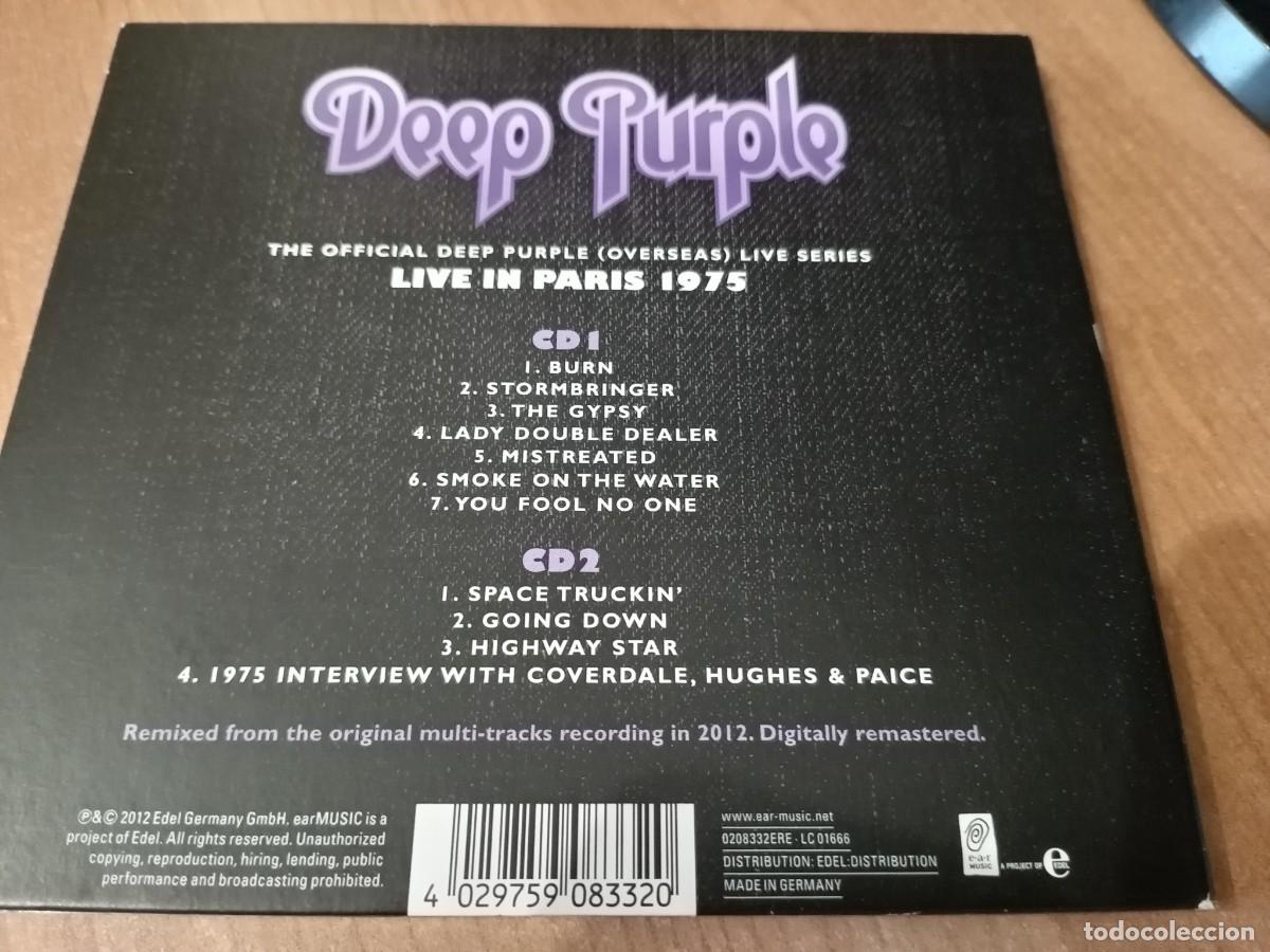 CDs de m&uacute;sica: CD: DEEP PURPLE - PARIS 1975 2 CDS - Foto 3