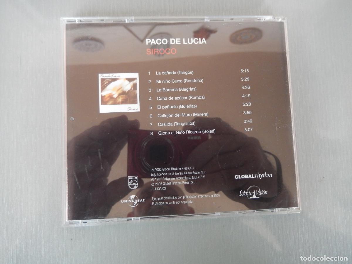 CDs de m&uacute;sica: PACO DE LUCIA - SIROCO - PHILIPS - 2005 - Foto 3