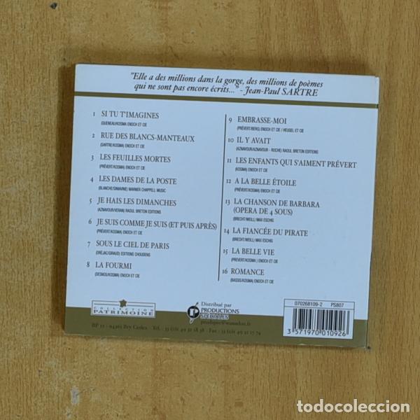 CDs de m&uacute;sica: JULIETTE GRECO - LA MUSE DE SAINT GERMAIN DES PRES - CD - Foto 2