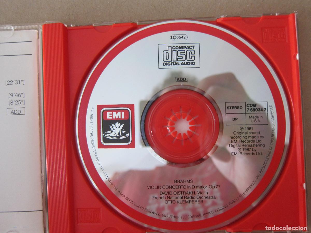CDs de m&uacute;sica: BRAHMS. VIOLINKONZERT - DAVID OISTRAKH (EMI) CD - Foto 5