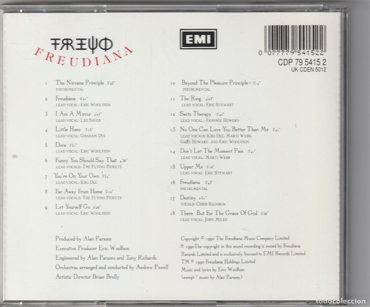 CDs de m&uacute;sica: FREUDIANA (CD EMI 1990) ALAN PARSONS &middot; ERIC WOOLFSON - Foto 2