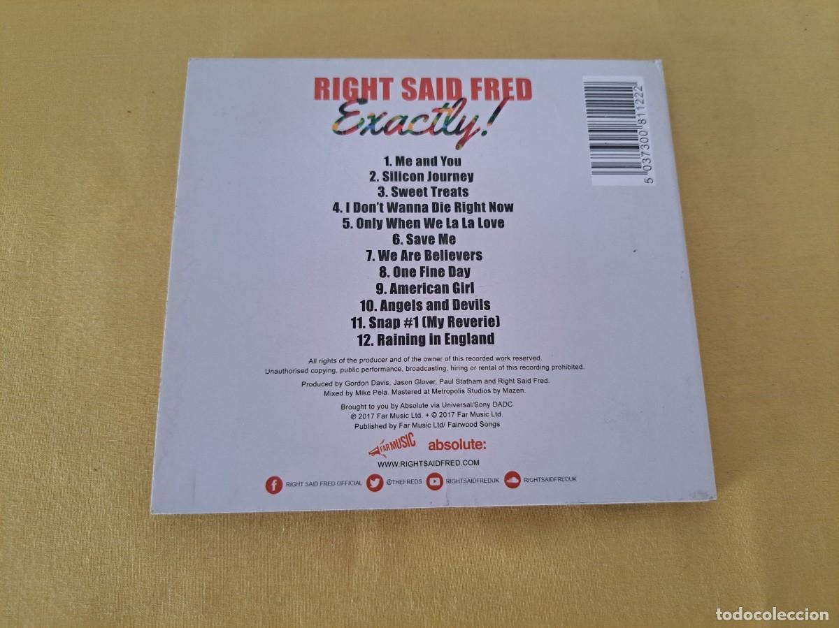 CDs de m&uacute;sica: RIGHT SAID FRED - EXACTLY! - FAR MUSIC 2017 - CD - Foto 3