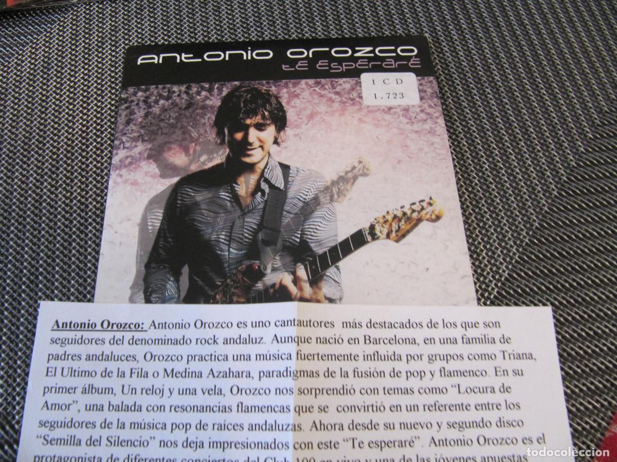 CDs de m&uacute;sica: Antonio Orozco &ndash; Te Esperar&eacute; CD SINGLE CADENA 100 - Foto 1