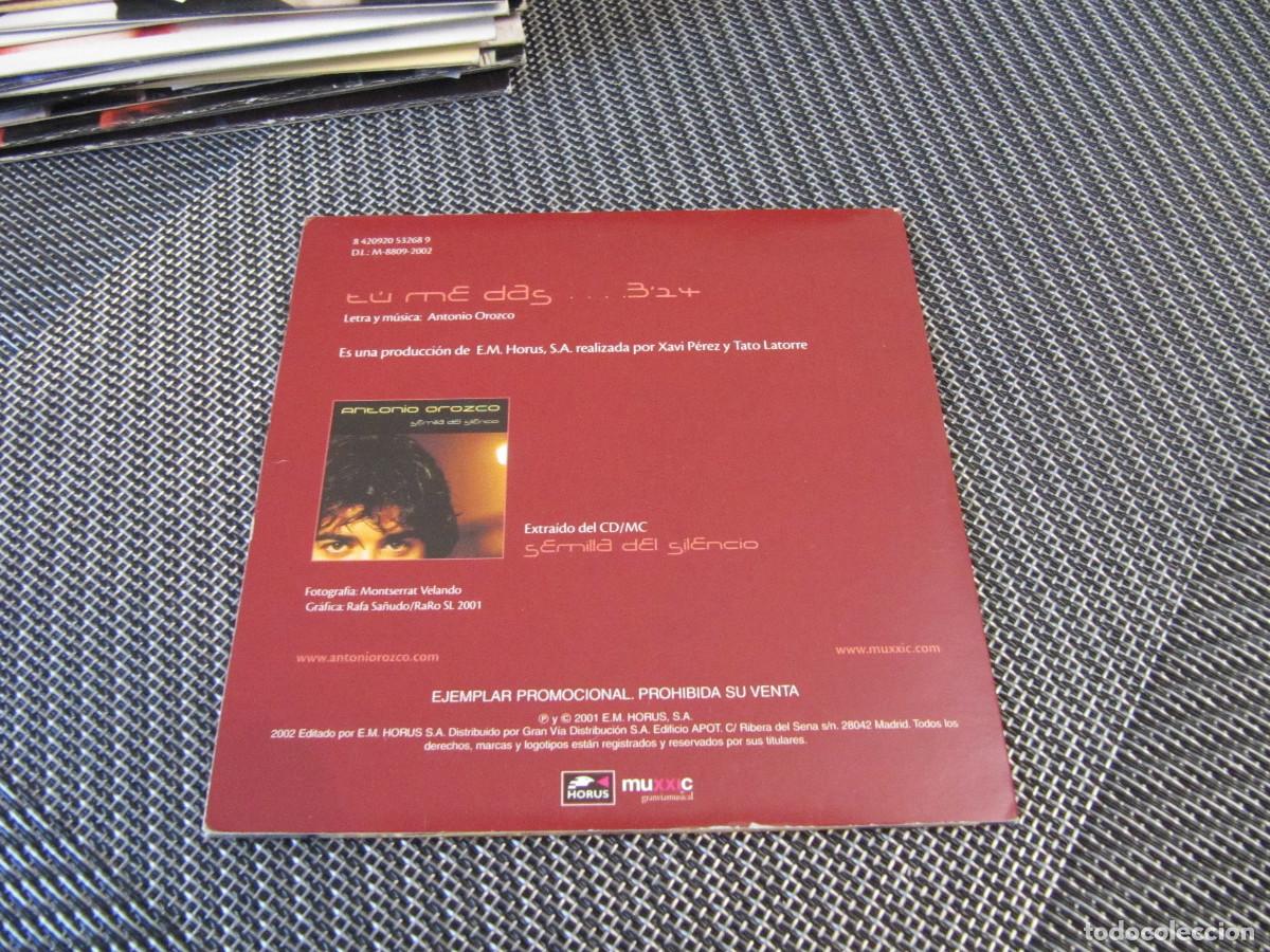 CDs de m&uacute;sica: ANTONIO OROZCO - TU ME DAS - SINGLE - Foto 2