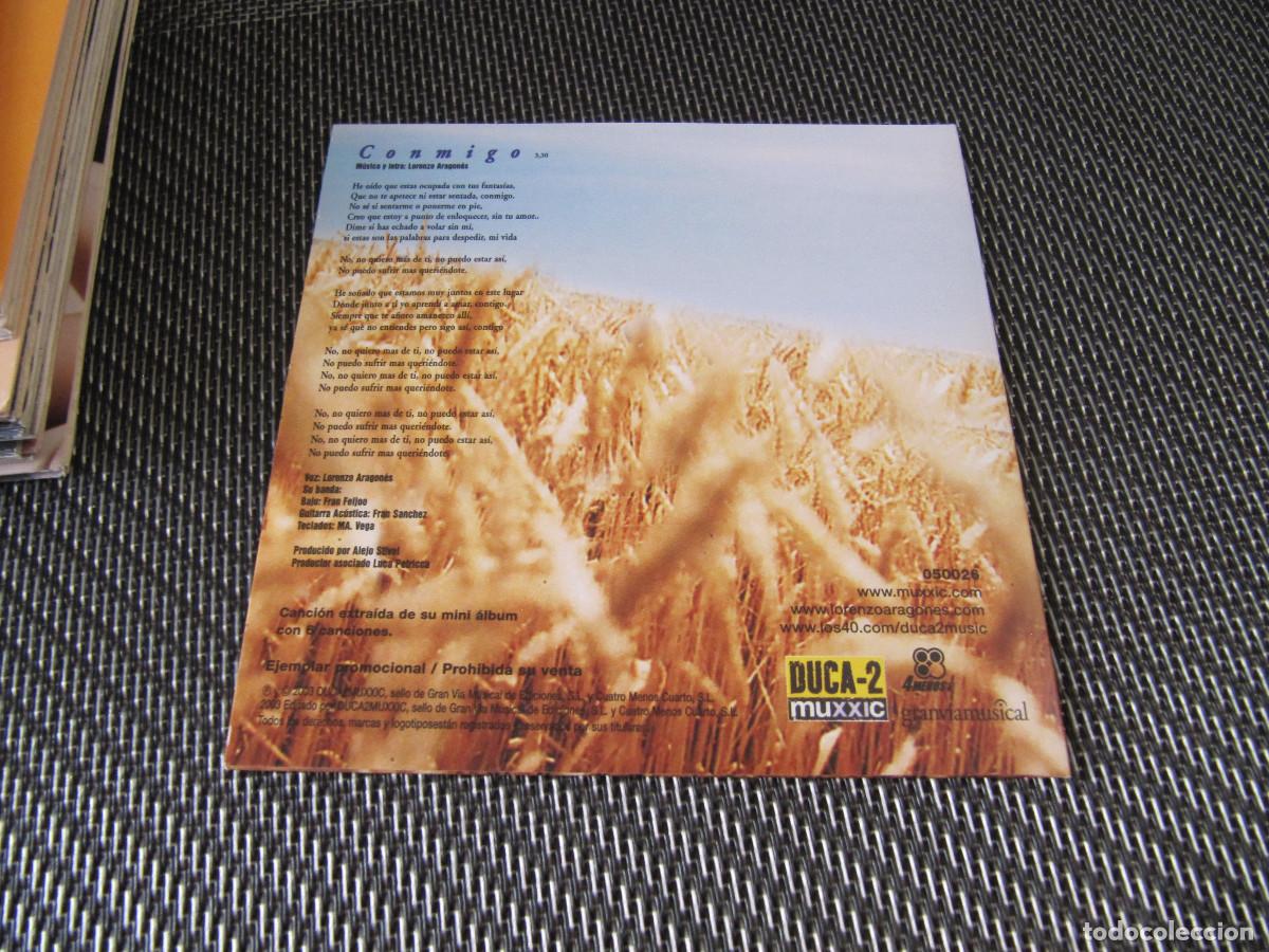 CDs de m&uacute;sica: Lorenzo Aragon&eacute;s - Conmigo - cd SINGLE - Foto 2