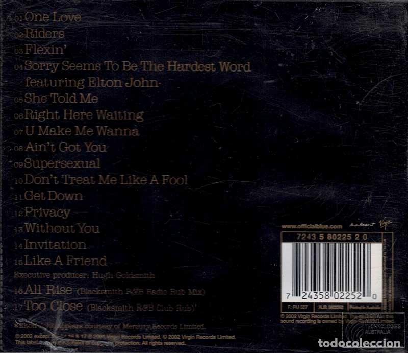 CDs de m&uacute;sica: Blue - One Love. CD (edici&oacute;n Australia) - Foto 2