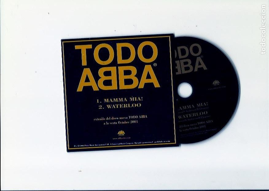 CDs de m&uacute;sica: ABBA. Mamma mia. Waterloo. (cd single 2004) - Foto 3