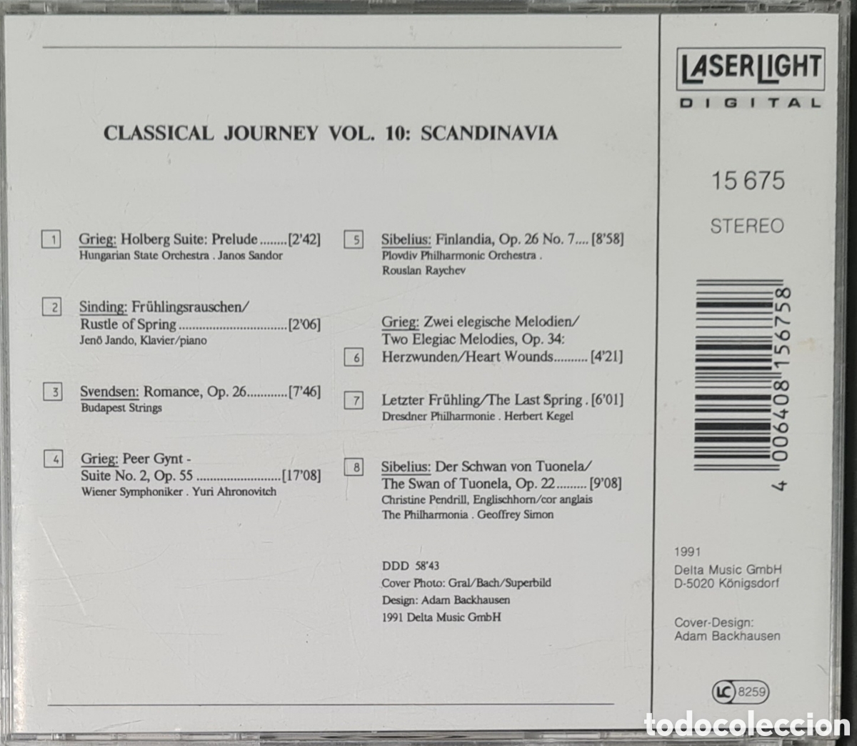 CDs de m&uacute;sica: CD - CLASSICAL JOURNEY VOL.10 SCANDINAVIA 1991 - Foto 2