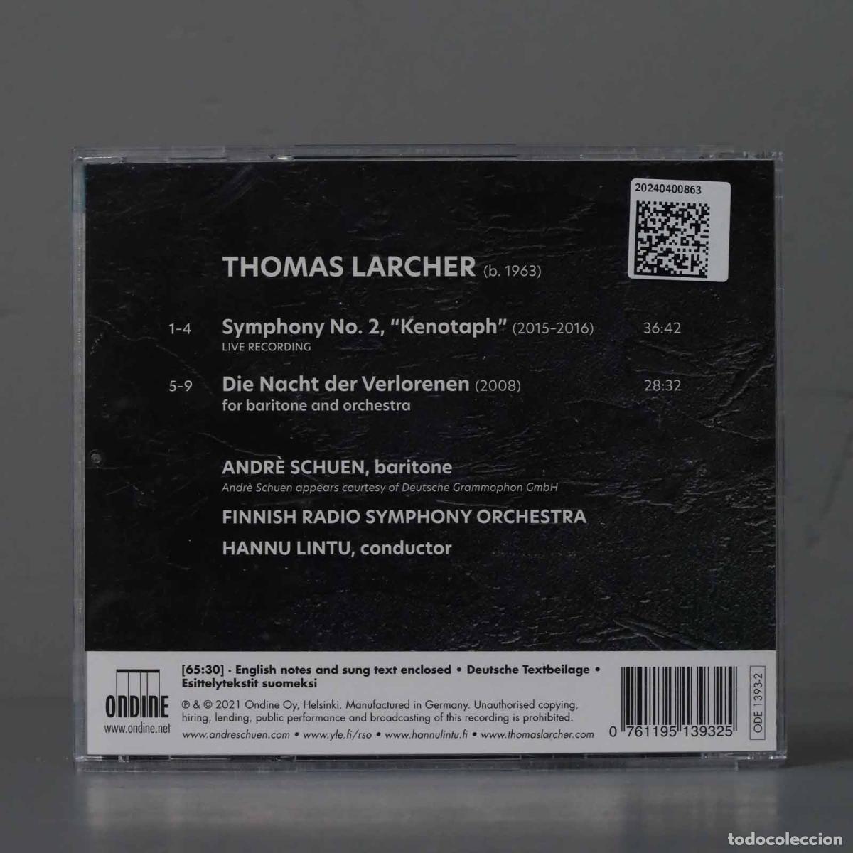 CDs de m&uacute;sica: CD. Thomas Larcher Thomas Larcher: Symphony No. 2 &acute;Kenotaph&acute; - Foto 2