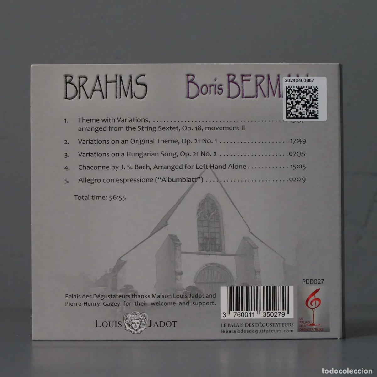 CDs de m&uacute;sica: CD. Brahms : Variations. Boris Berman - Foto 2