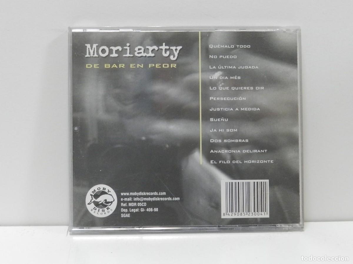 CDs de m&uacute;sica: DISCO CD. Moriarty &ndash; De Mal En Peor. COMPACT DISC. - Foto 2