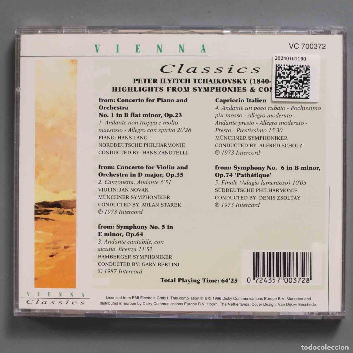 CDs de m&uacute;sica: CD. Tchaikovsky/Highlights from Symphonies - Foto 2