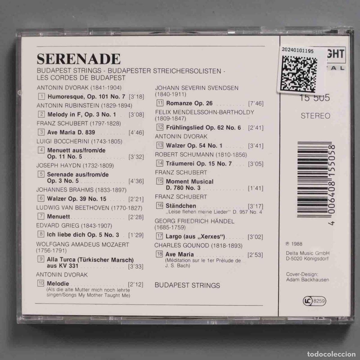CDs de m&uacute;sica: CD. Budapest Strings &ndash; Serenade - Foto 2