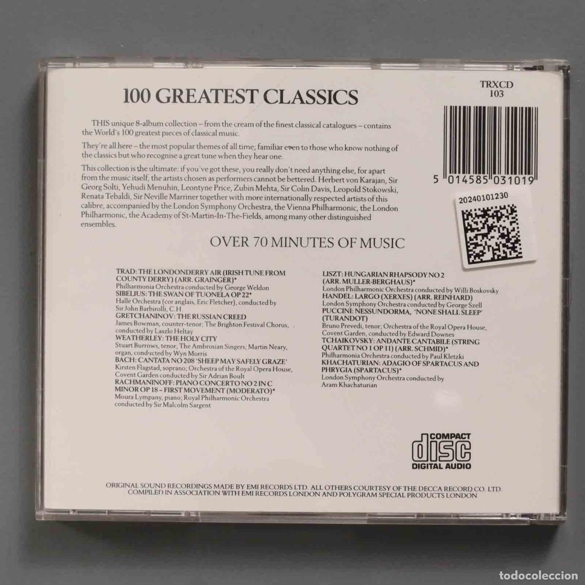 CDs de m&uacute;sica: CD. Various &ndash; 100 Greatest Classics Part Three - Foto 2