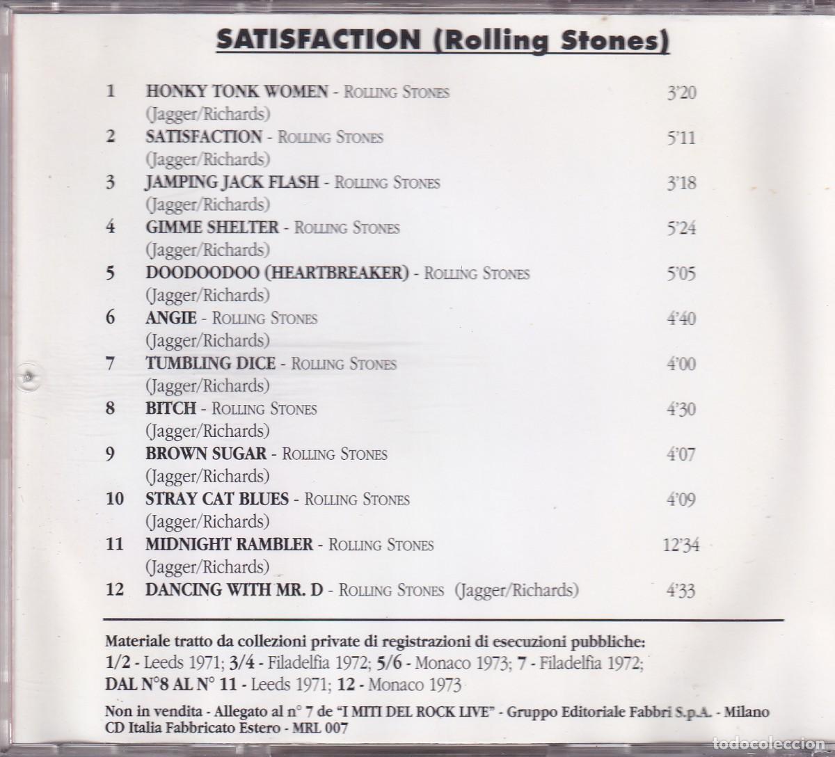 CDs de m&uacute;sica: Rolling Stones - Satisfaction - Foto 2