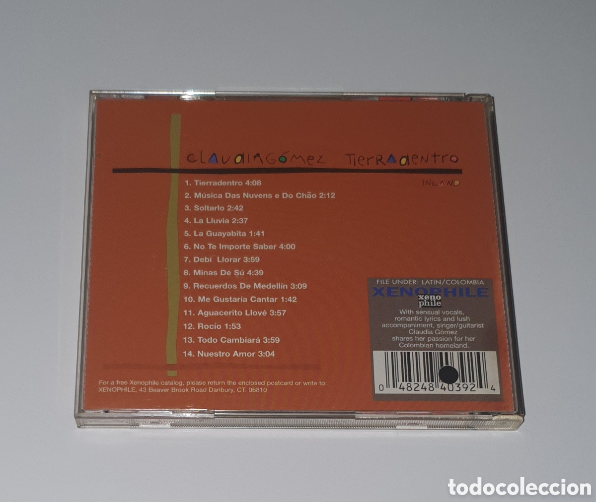CDs de m&uacute;sica: CLAUDIA G&Oacute;MEZ / CD 1995 US / TIERRADENTRO - Foto 3