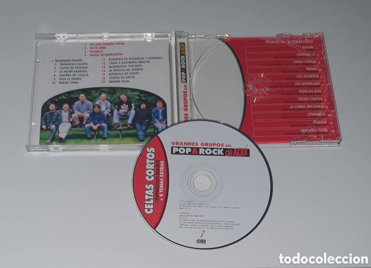 CDs de m&uacute;sica: CELTAS CORTOS / CD 2003 / TRANQUILO MAJETE + 4 TEMAS EXTRA - Foto 2
