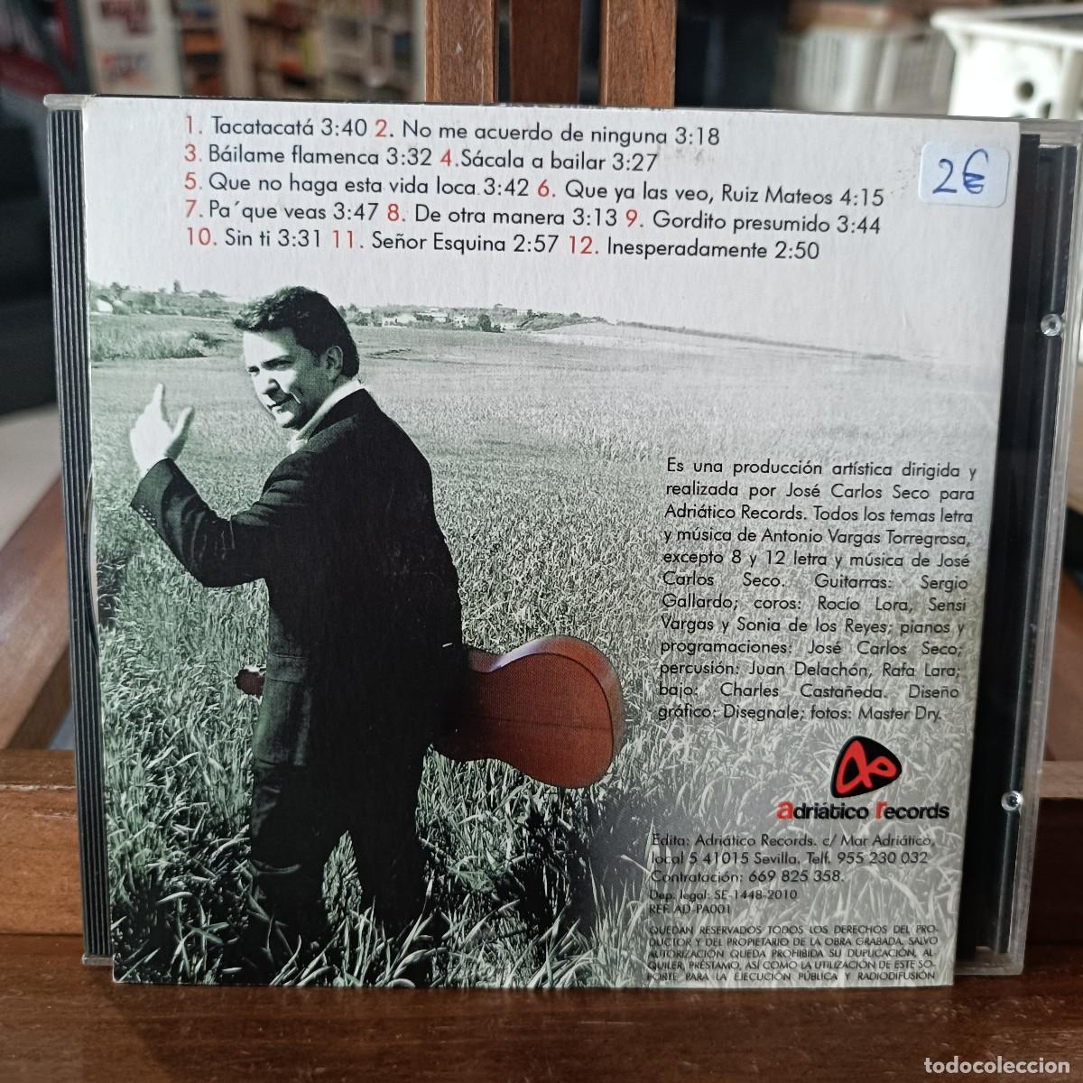 CDs de m&uacute;sica: Antonio Vargas - Gr&aacute;ndemente - CD. - Foto 2