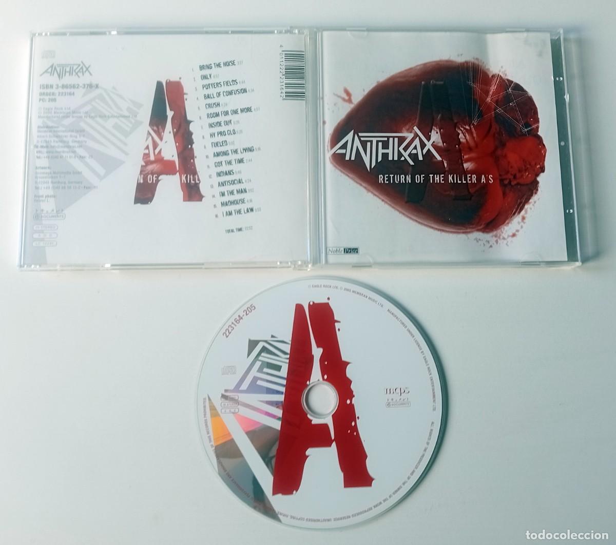 CDs de m&uacute;sica: CD ANTHRAX - RETURN OF THE KILLER A&acute;S - Foto 2