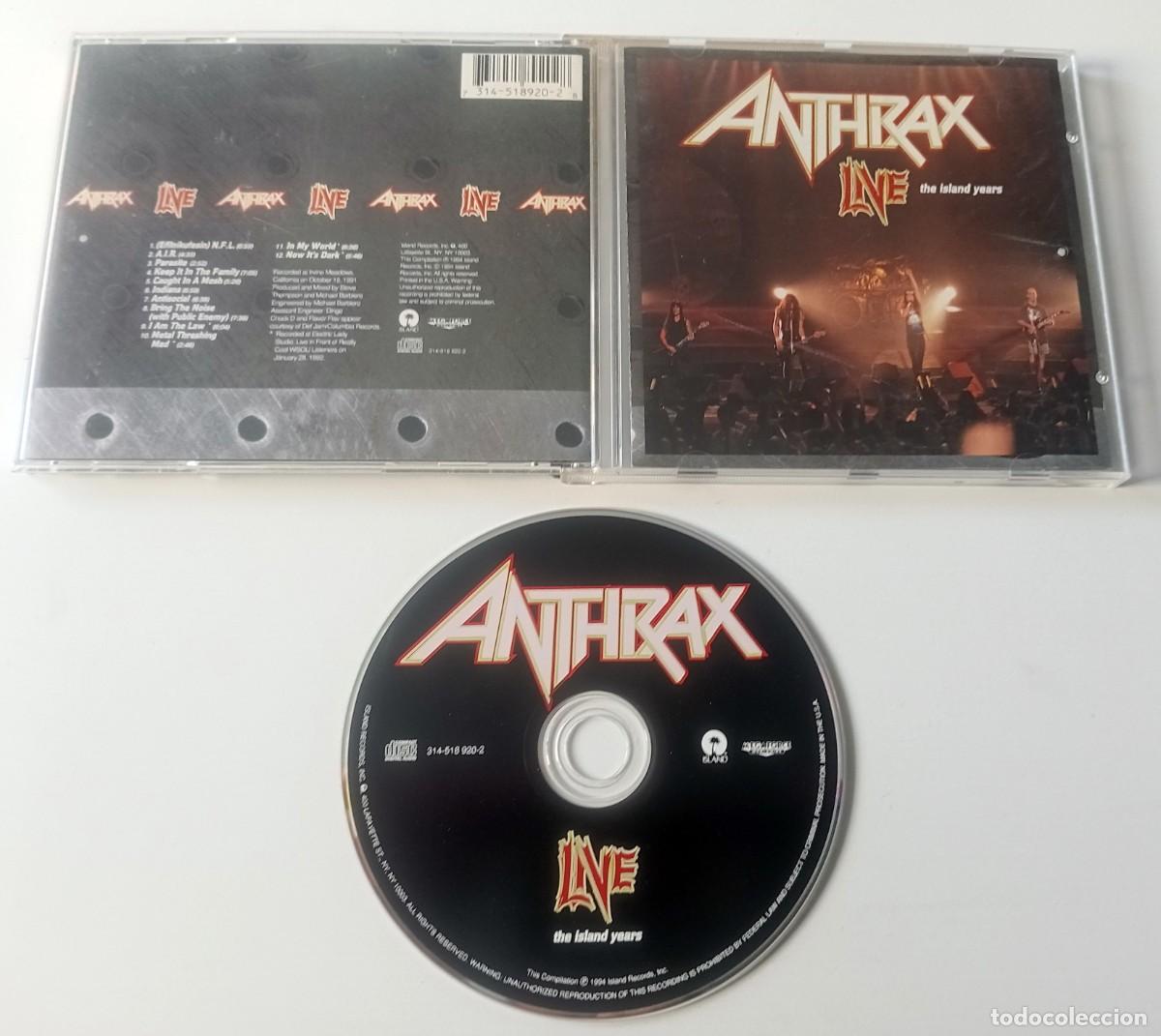 CDs de m&uacute;sica: CD ANTHRAX - LIVE THE ISLAND YEARS - Foto 2