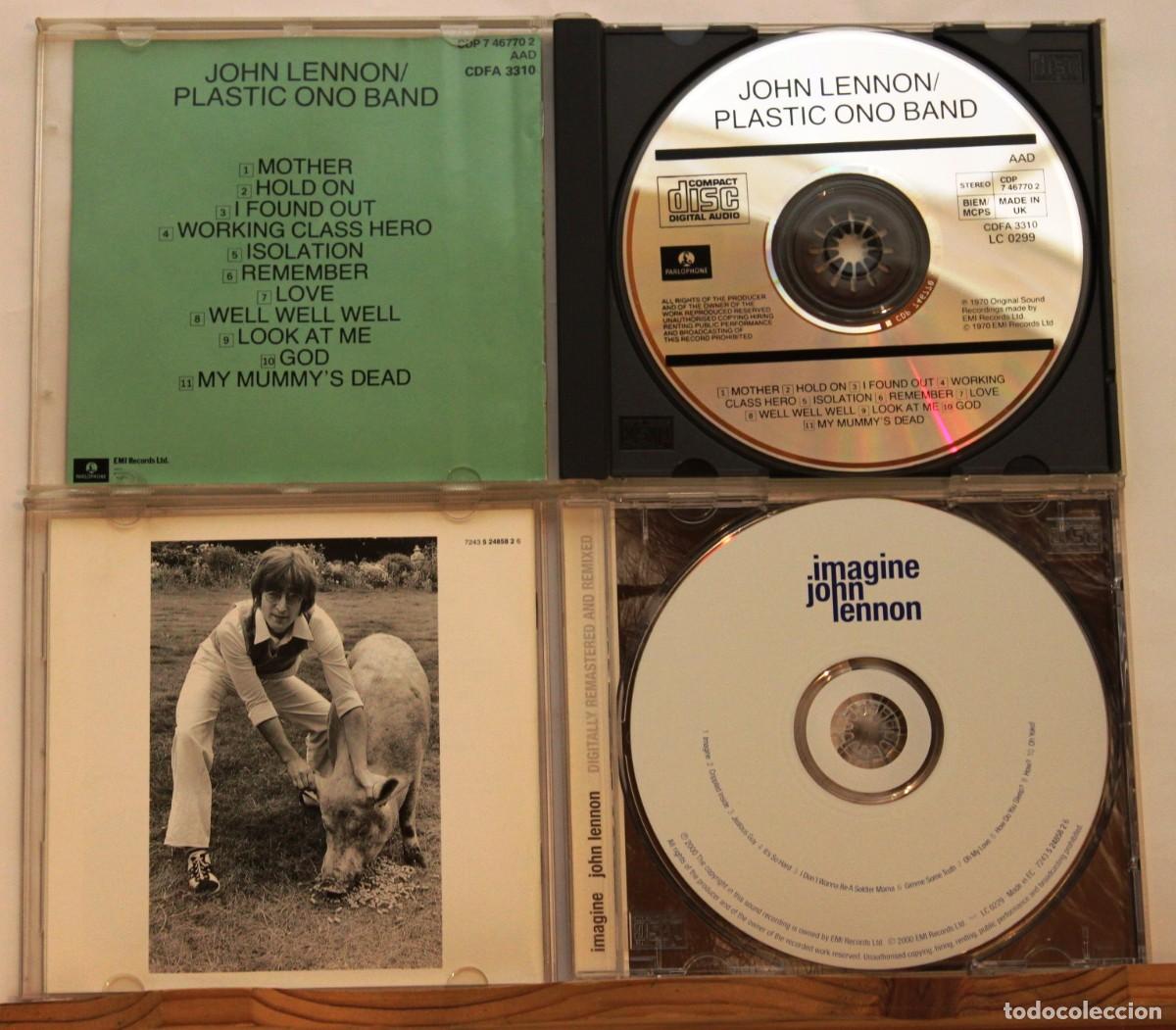 CDs de m&uacute;sica: 2 CD. JOHN LENNON: Plastic Ono Band. Imagine. - Foto 2