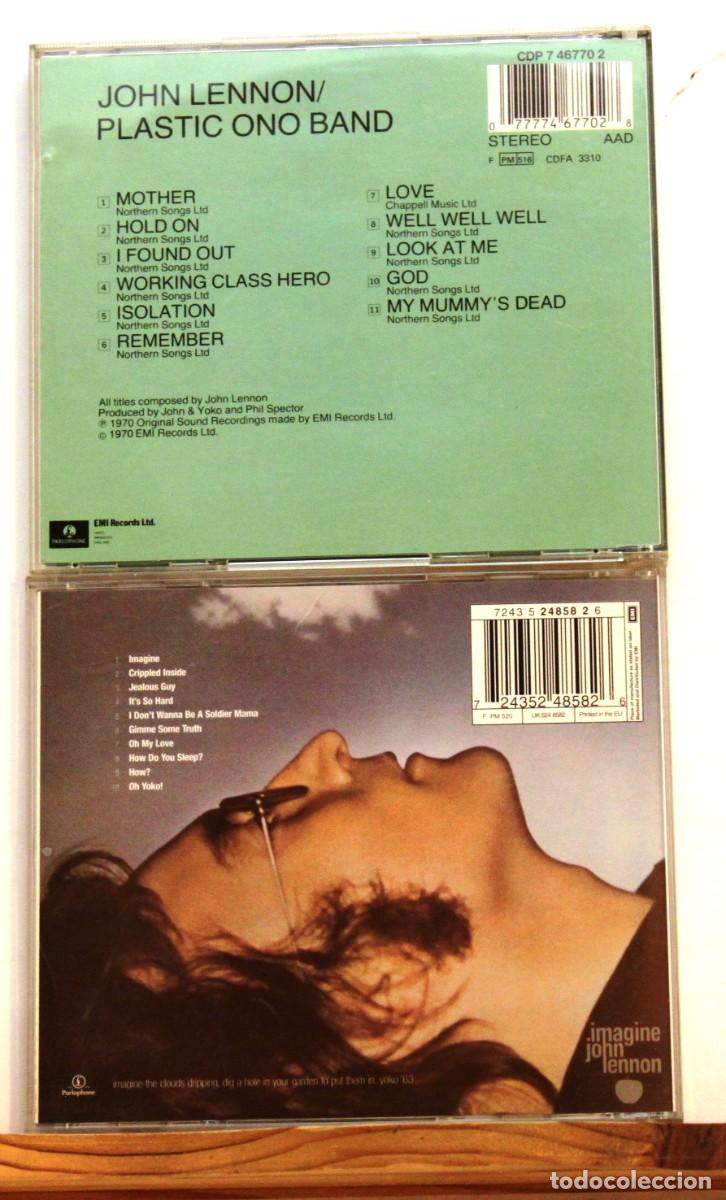 CDs de m&uacute;sica: 2 CD. JOHN LENNON: Plastic Ono Band. Imagine. - Foto 3