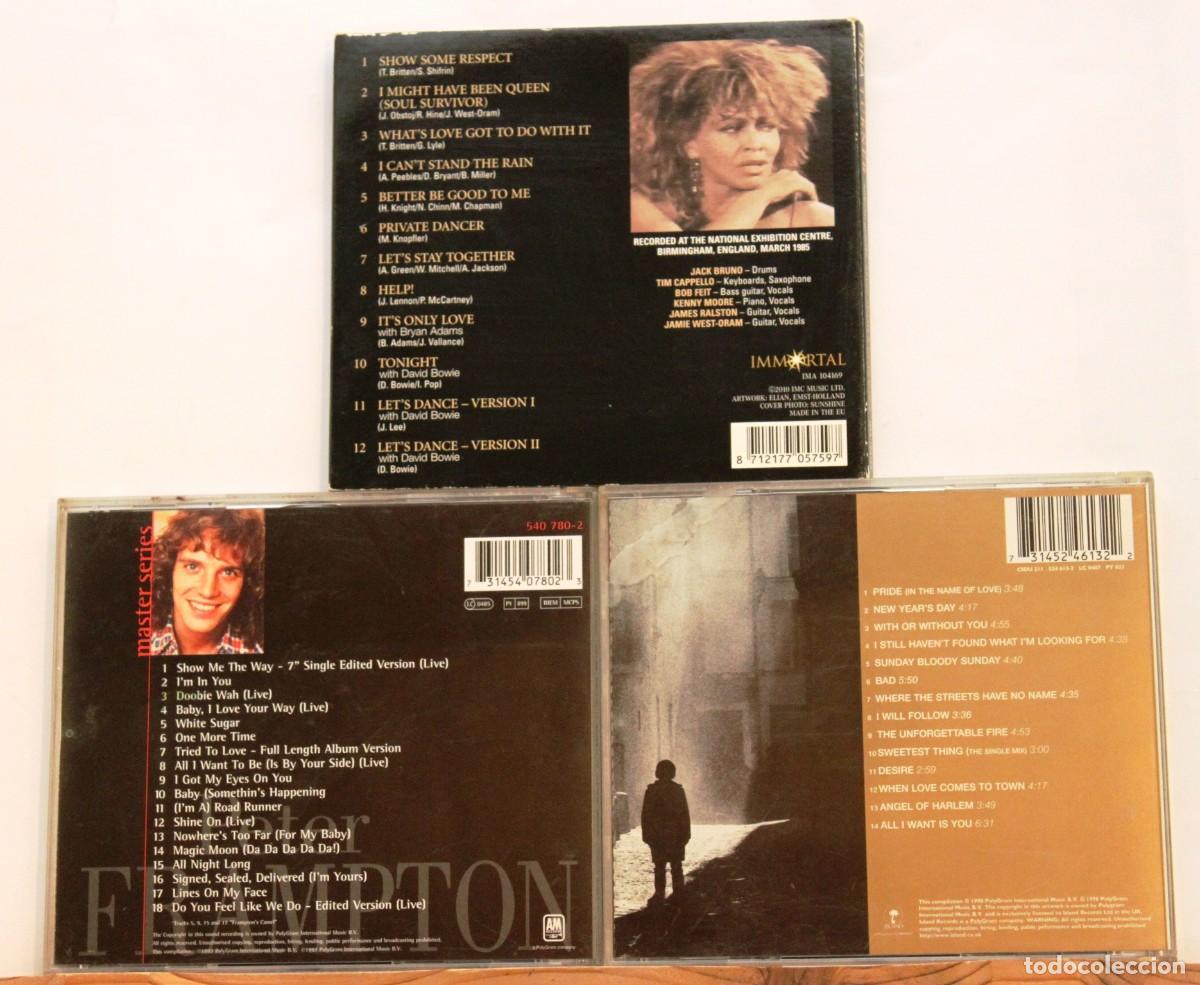CDs de m&uacute;sica: 3 CD. TINA TURNER. PETER FRAMPTON. U2. - Foto 3