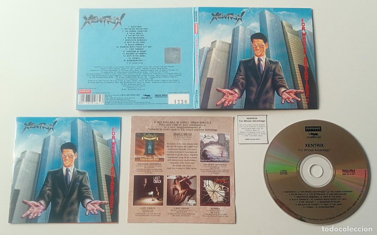 CDs de m&uacute;sica: CD XENTRIX - FOR WHOSE ADVANTAGE? - Foto 3