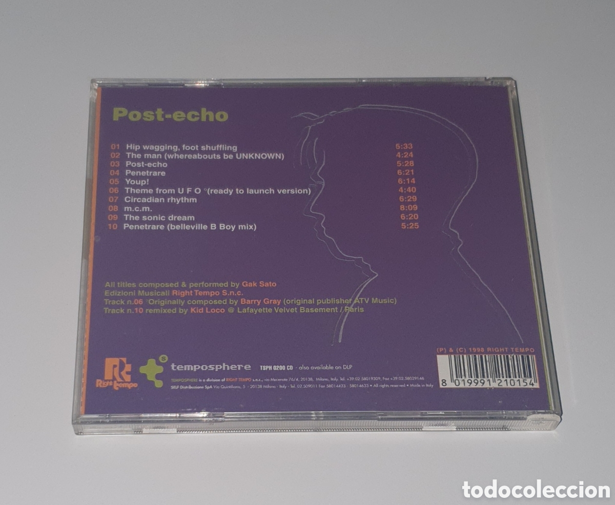 CDs de m&uacute;sica: GAK SATO / CD 1998 ITALY / POST-ECHO - Foto 3