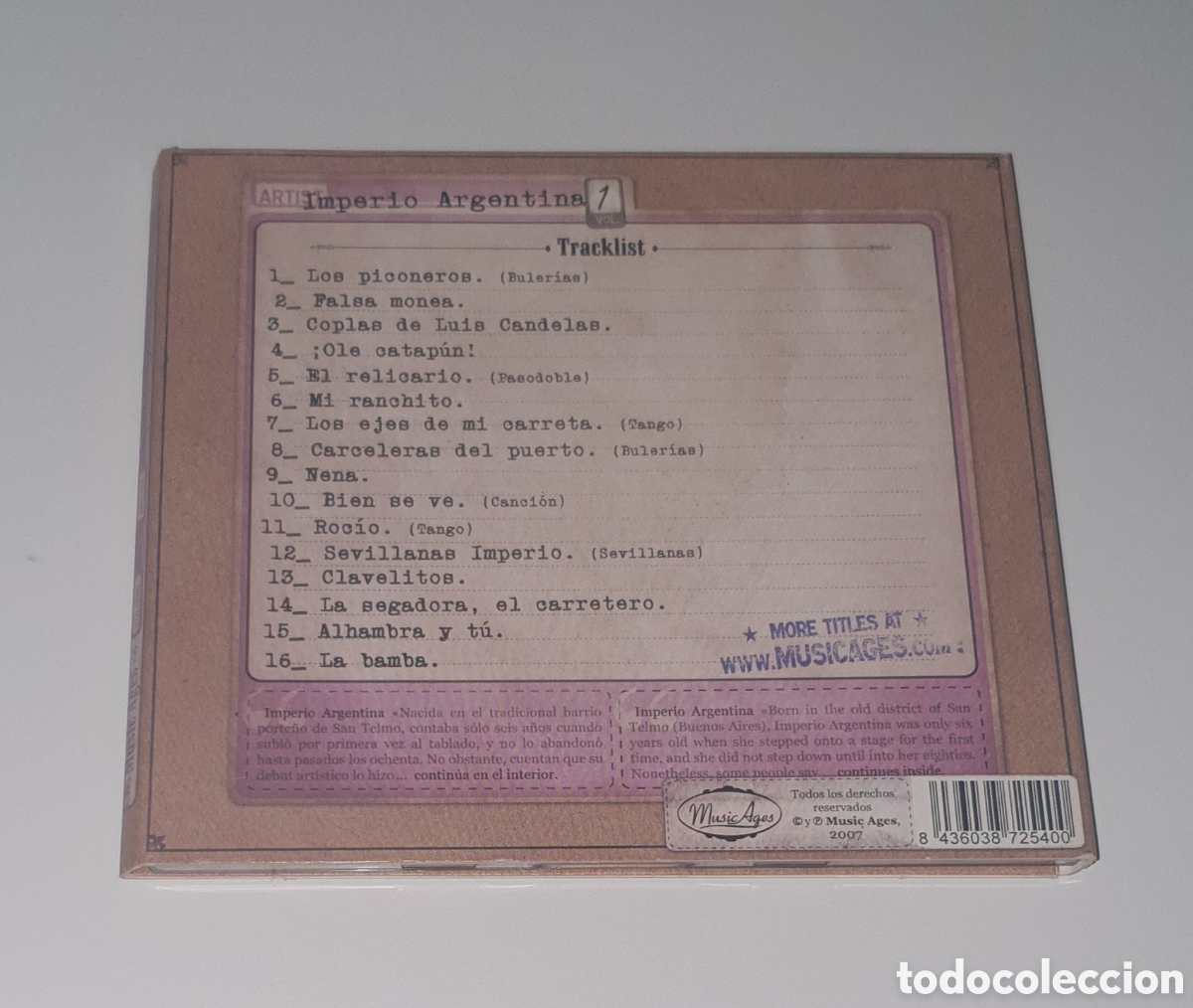 CDs de m&uacute;sica: IMPERIO ARGENTINA / CD 2007 / IMPERIO ARGENTINA - Foto 3
