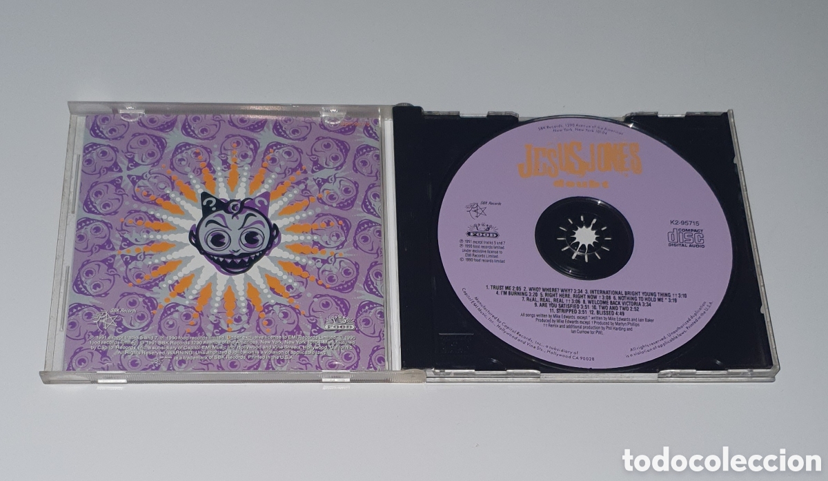 CDs de m&uacute;sica: JESUS JONES / CD 1991 US / DOUBT - Foto 2