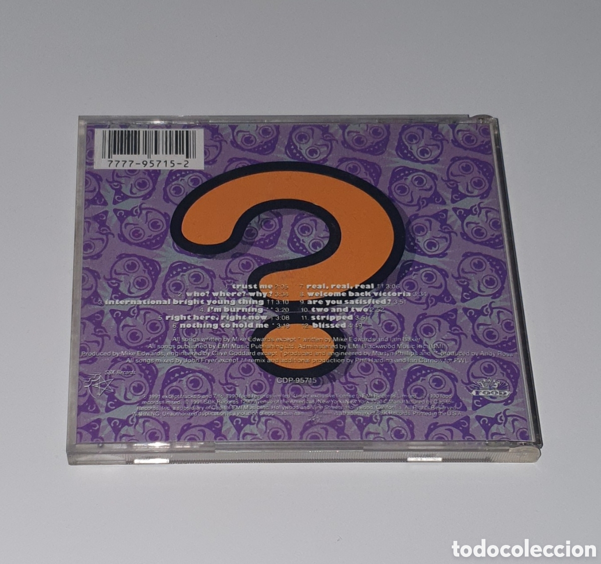 CDs de m&uacute;sica: JESUS JONES / CD 1991 US / DOUBT - Foto 3