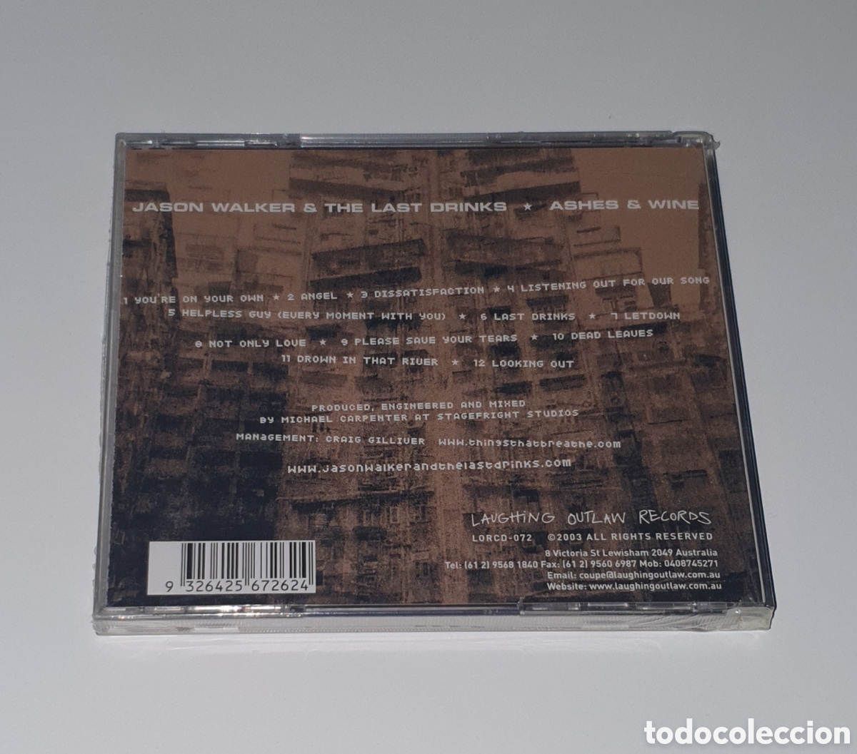CDs de m&uacute;sica: JASON WALKER / CD 2003 AUSTRALIA (PRECINTADO) / ASHES & WINE - Foto 2