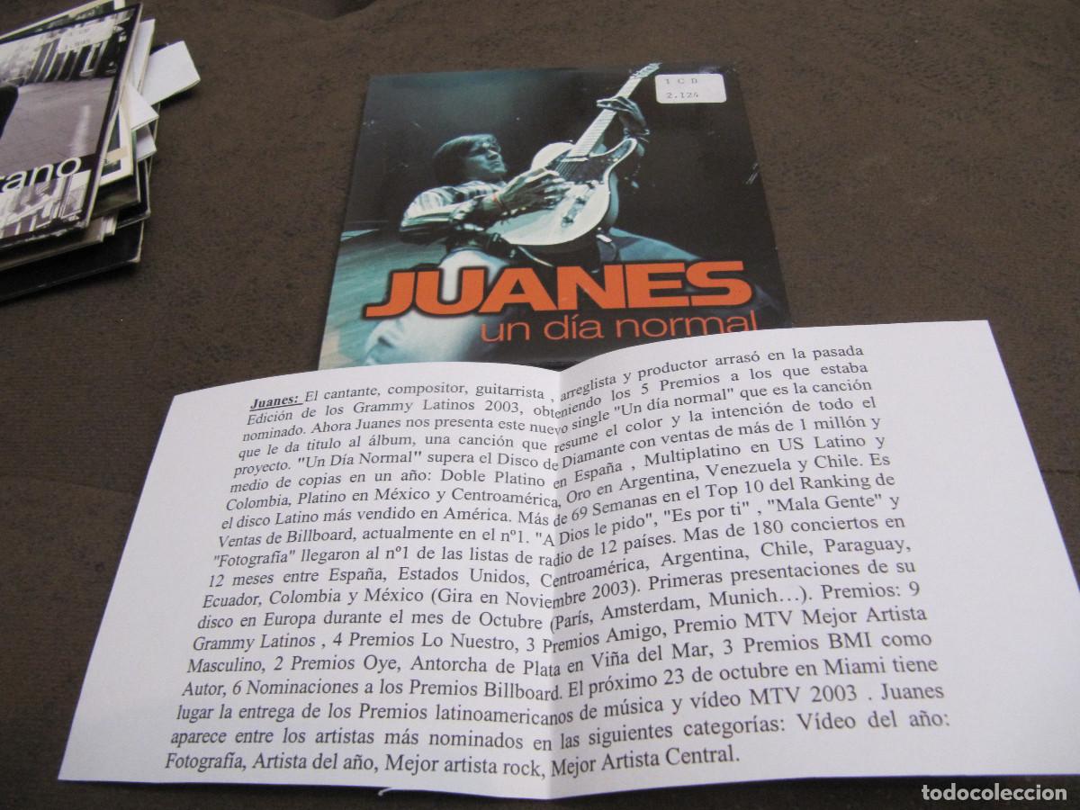 CDs de m&uacute;sica: JUANES - UN DIA NORMAL ( CD SINGLE cadena 100) - Foto 1