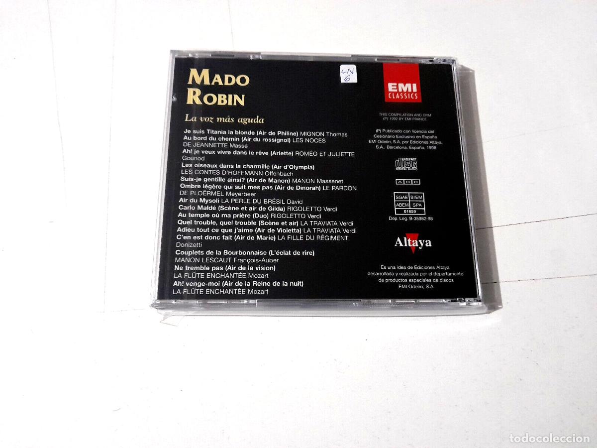 CDs de m&uacute;sica: MADO ROBIN &rdquo;LA VOZ MAS AGUDA&rdquo; CD COMO NUEVO - Foto 2
