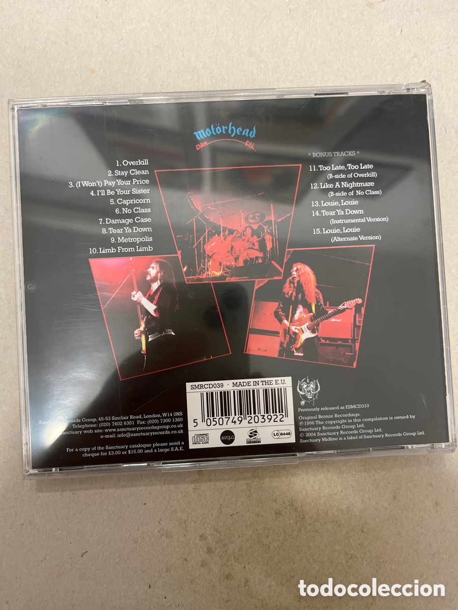 CDs de m&uacute;sica: MOTORHEAD - OVER KILL + BONUS ( CD SANCTUARY ) - Foto 2