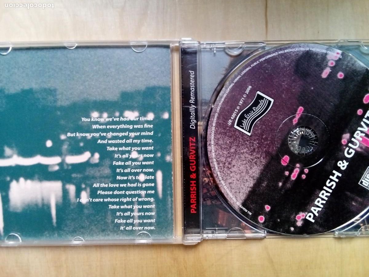 CDs de m&uacute;sica: Parrish & Gurvitz. Parrish & Gurvitz. CD rock UK - Foto 3