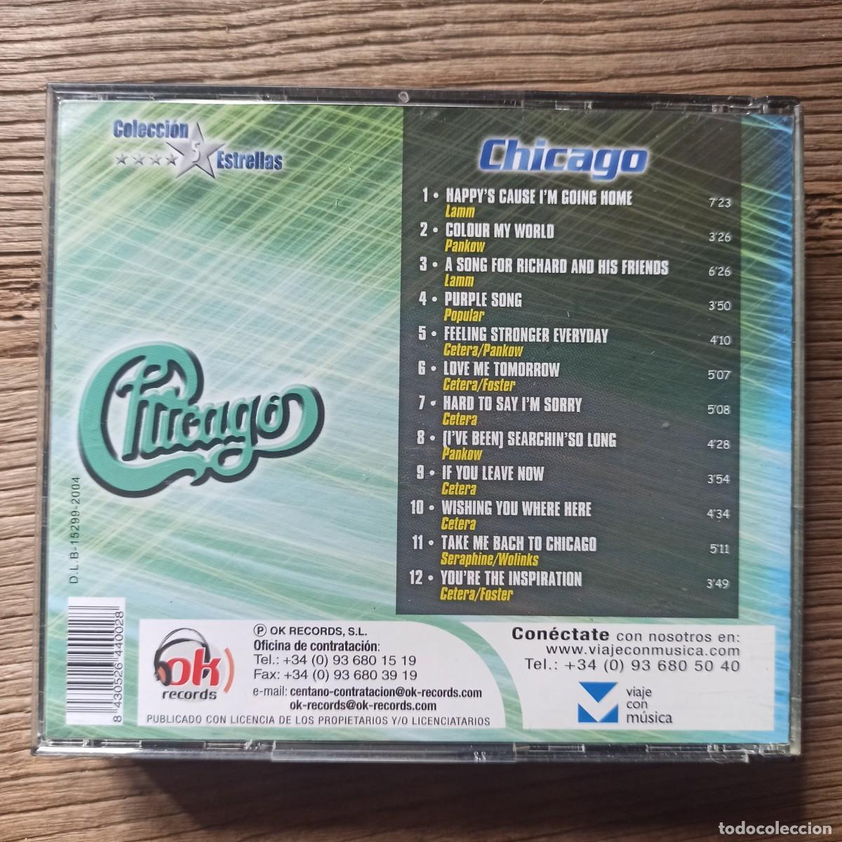 CDs de m&uacute;sica: CD Chicago (Colecci&oacute;n 5 Estrellas, 2 CDs) - Foto 2