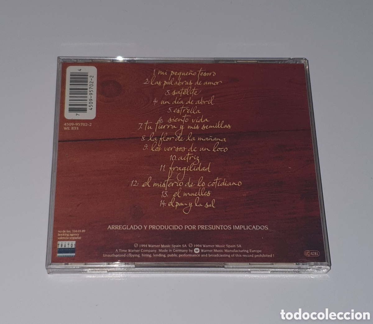 CDs de m&uacute;sica: PRESUNTOS IMPLICADOS / CD 1994 / EL PAN Y LA SAL - Foto 3