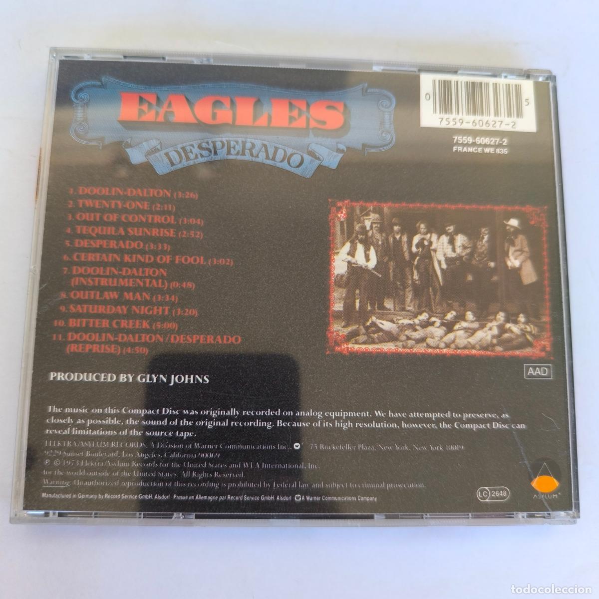 CDs de m&uacute;sica: EAGLES DESPERADO CD REMASTER - Foto 2