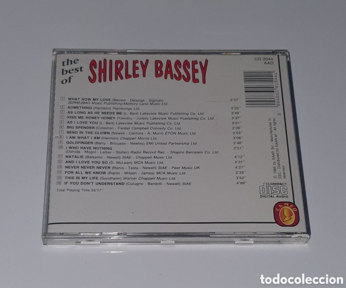 CDs de m&uacute;sica: SHIRLEY BASSEY / CD / THE BEST OF - Foto 3