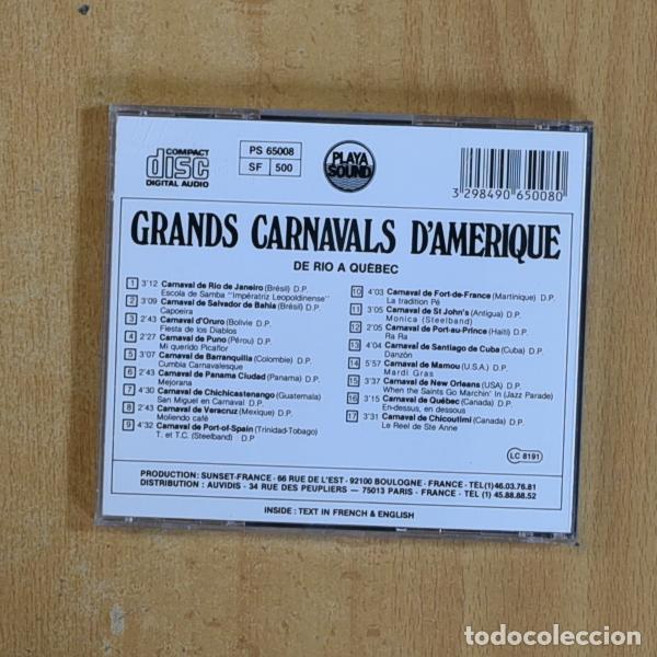 CDs de m&uacute;sica: VARIOS - GRANDS CARNAVALS D AMERIQUE - CD - Foto 2