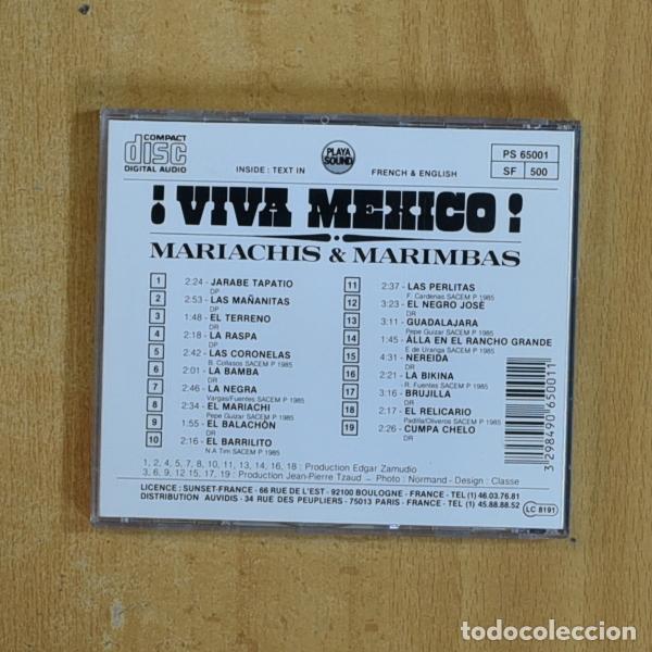 CDs de m&uacute;sica: VARIOS - VIVA MEXICO MARIACHIS & MARIMBAS - CD - Foto 2
