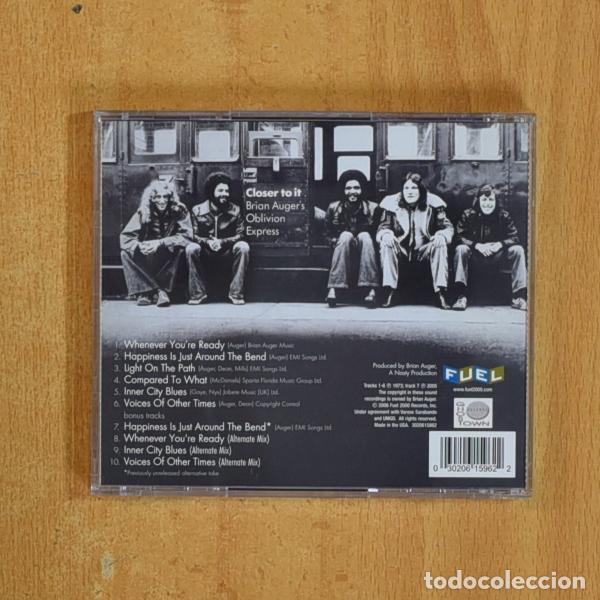 CDs de m&uacute;sica: BRIAN AUGERS OBLIVION EXPRESS - CLOSER TO IT - CD - Foto 2
