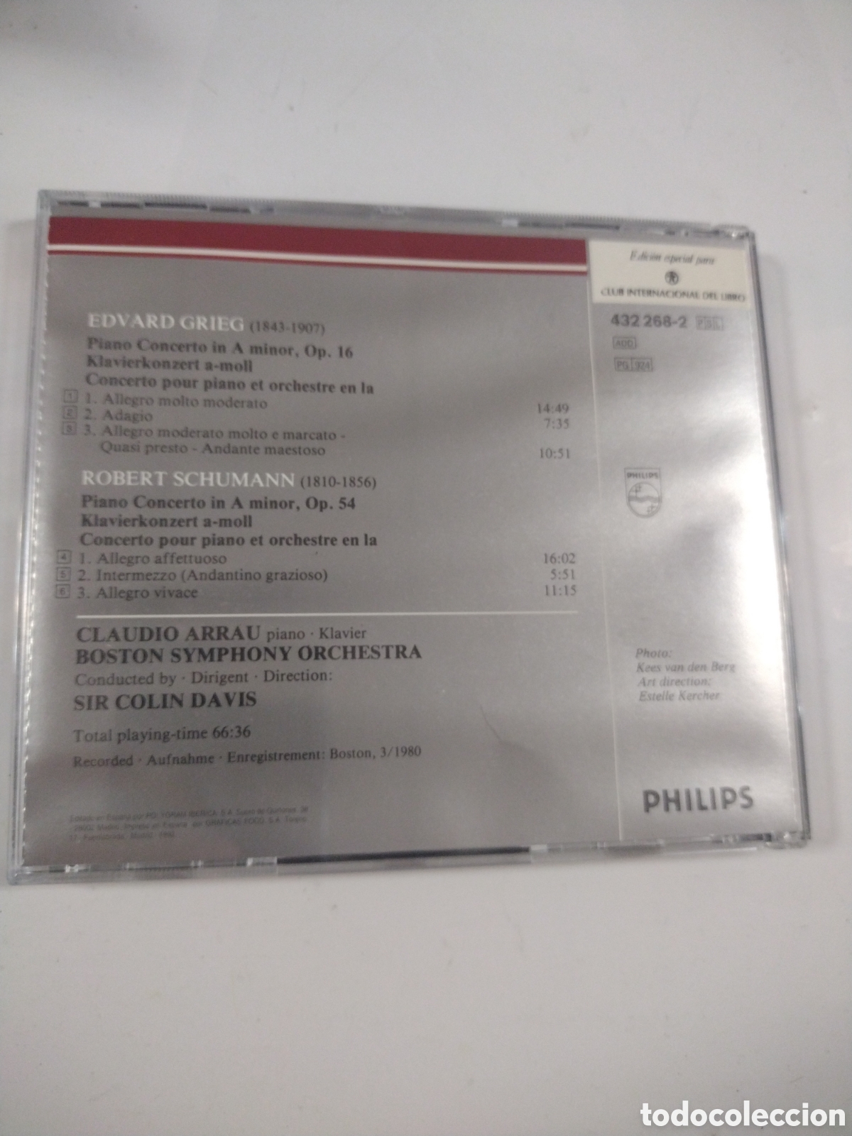 CDs de m&uacute;sica: EDVARD GRIEG PIANO CONCERTO SCHUMANN (PHILIPS). CD - Foto 2
