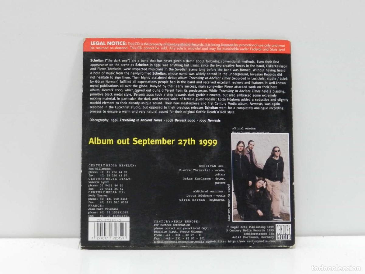 CDs de m&uacute;sica: DISCO CD. Scheitan &ndash; Nemesis. COMPACT DISC. - Foto 2