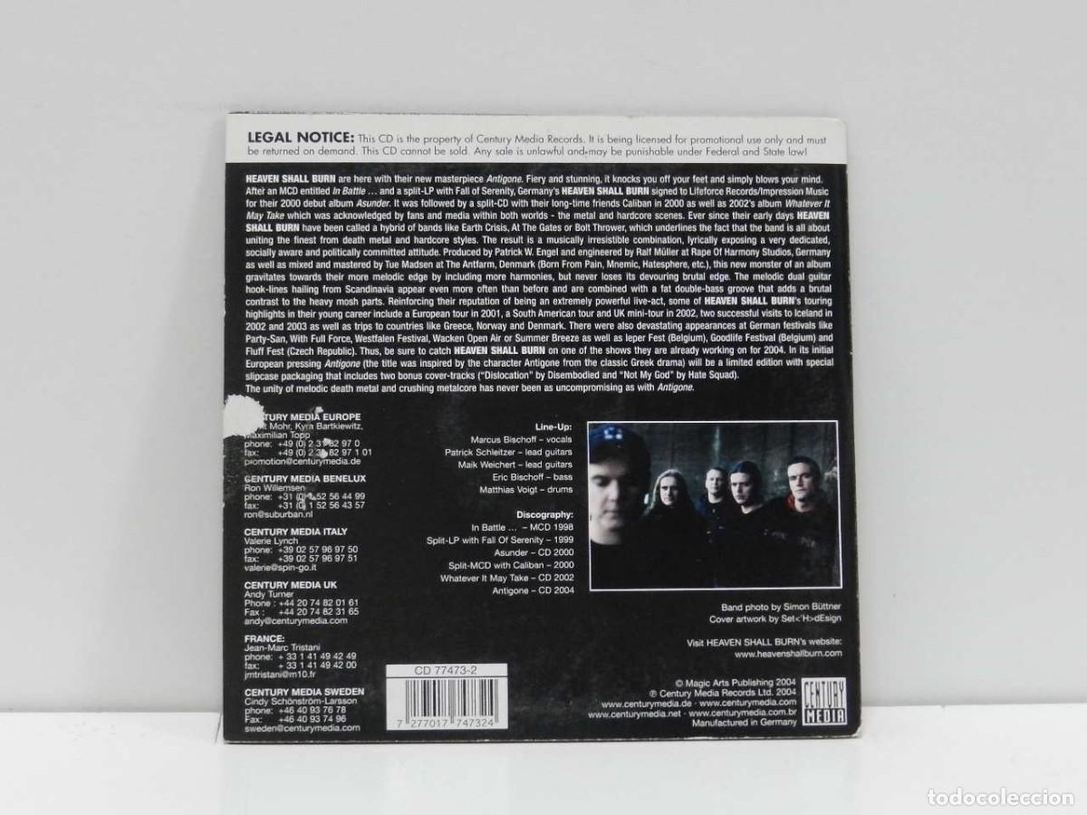 CDs de m&uacute;sica: DISCO CD. Heaven Shall Burn &ndash; Antigone. COMPACT DISC. - Foto 2