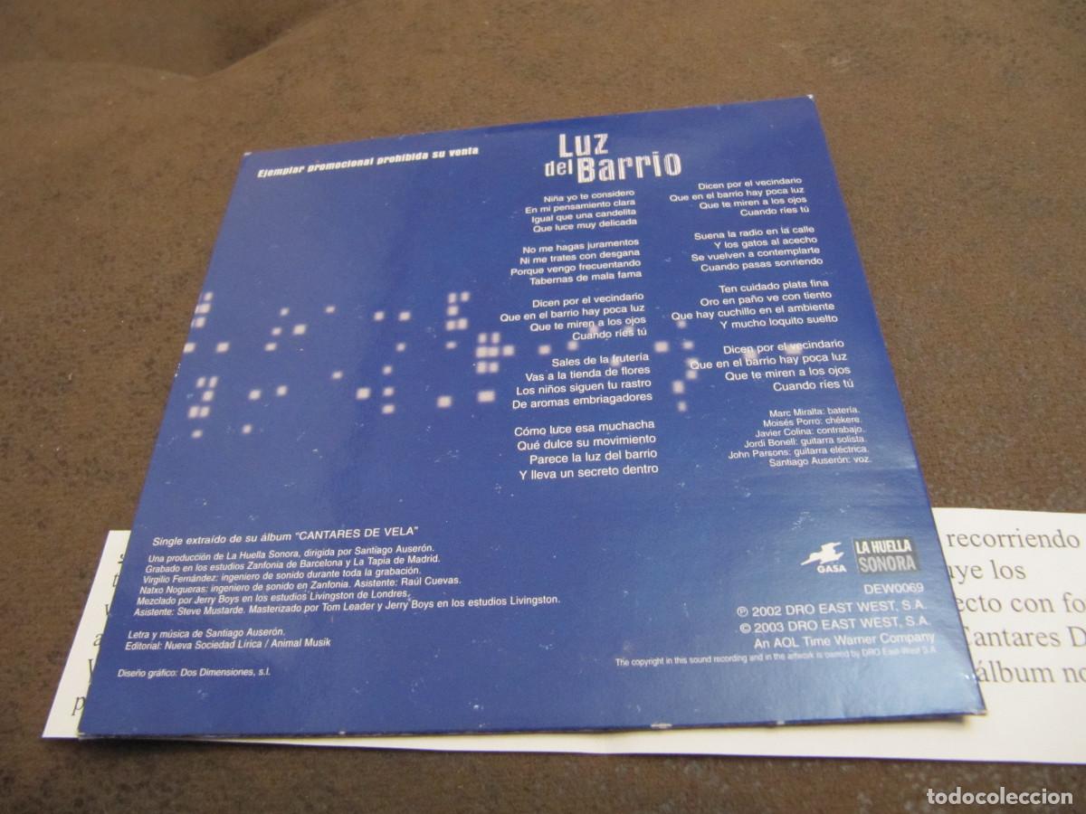 CDs de m&uacute;sica: JUAN PERRO - LUZ DEL BARRIO CD SINGLE CADENA 100 - Foto 2